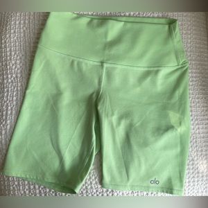 Green Alo Bike Shorts